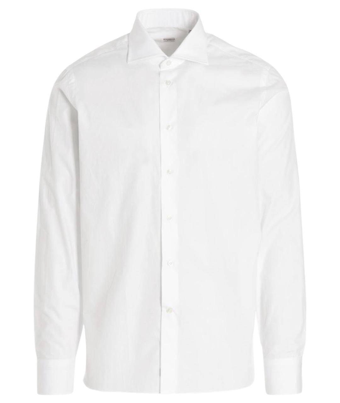 BORRIELLO Белая хлопковая классическая рубашка, фото 1