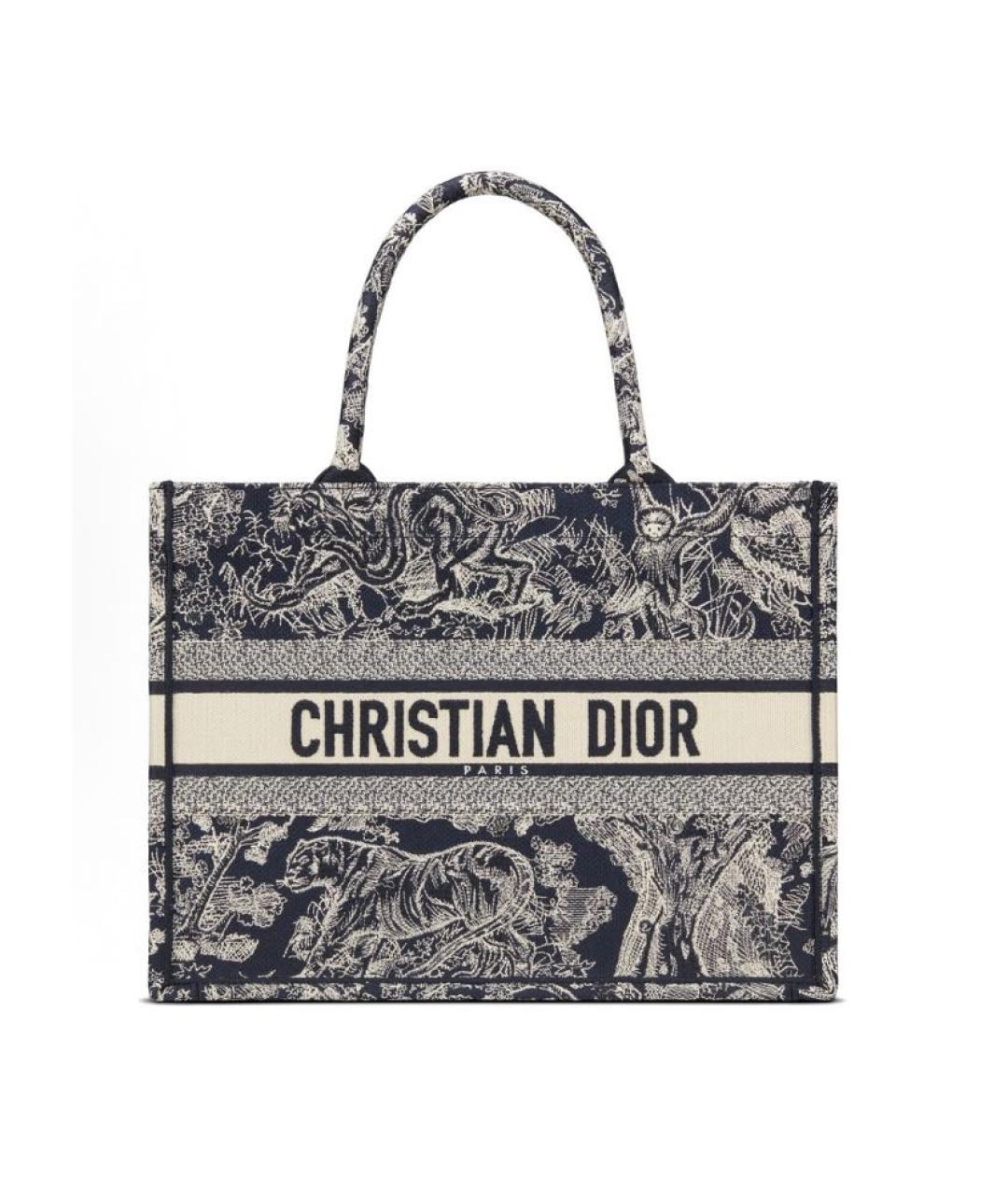 CHRISTIAN DIOR Черная тканевая сумка тоут, фото 6