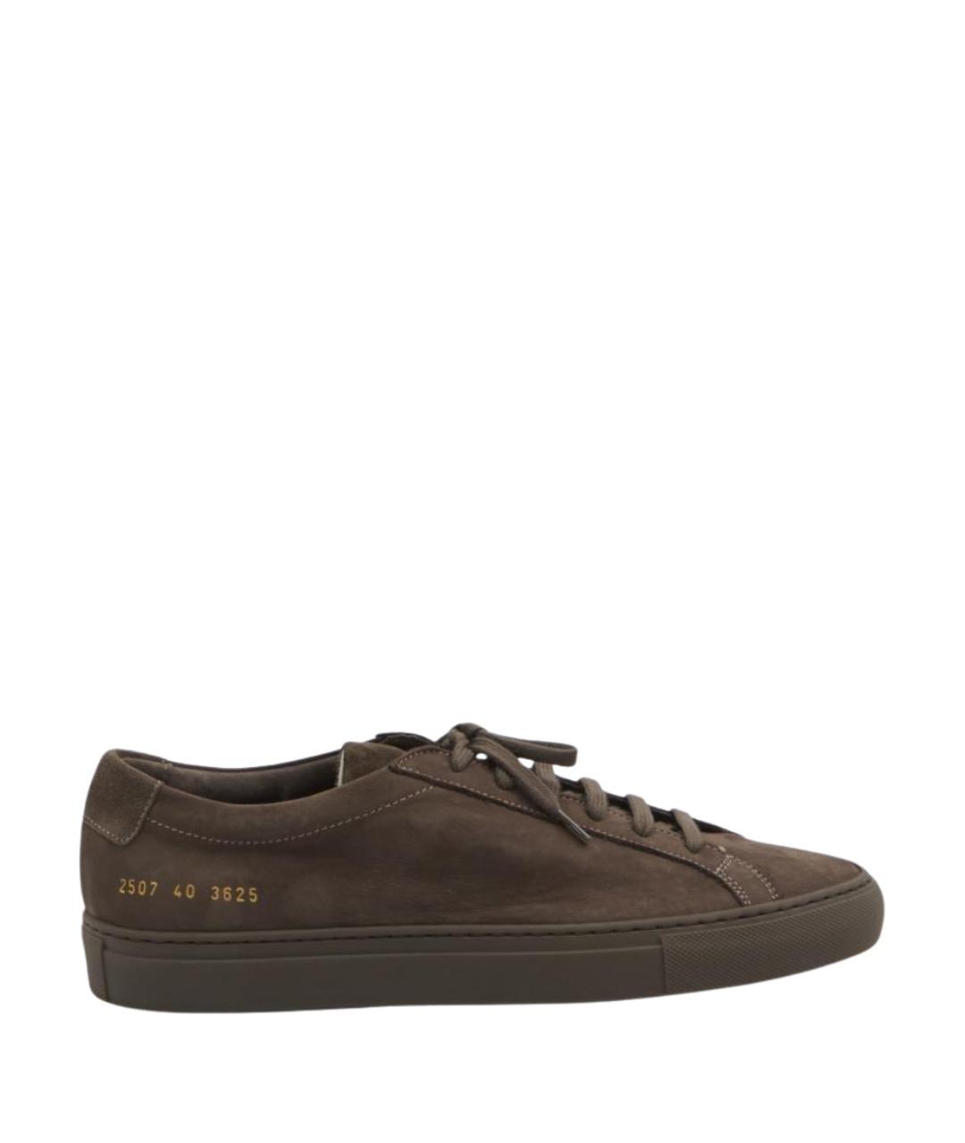 COMMON PROJECTS Коричневые кожаные низкие кроссовки / кеды, фото 1