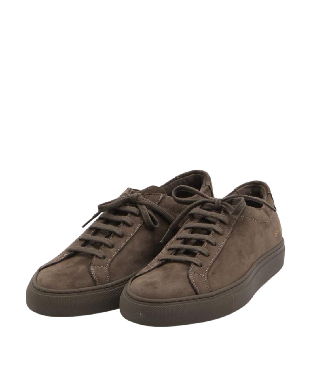 COMMON PROJECTS Коричневые кожаные низкие кроссовки / кеды, фото 2