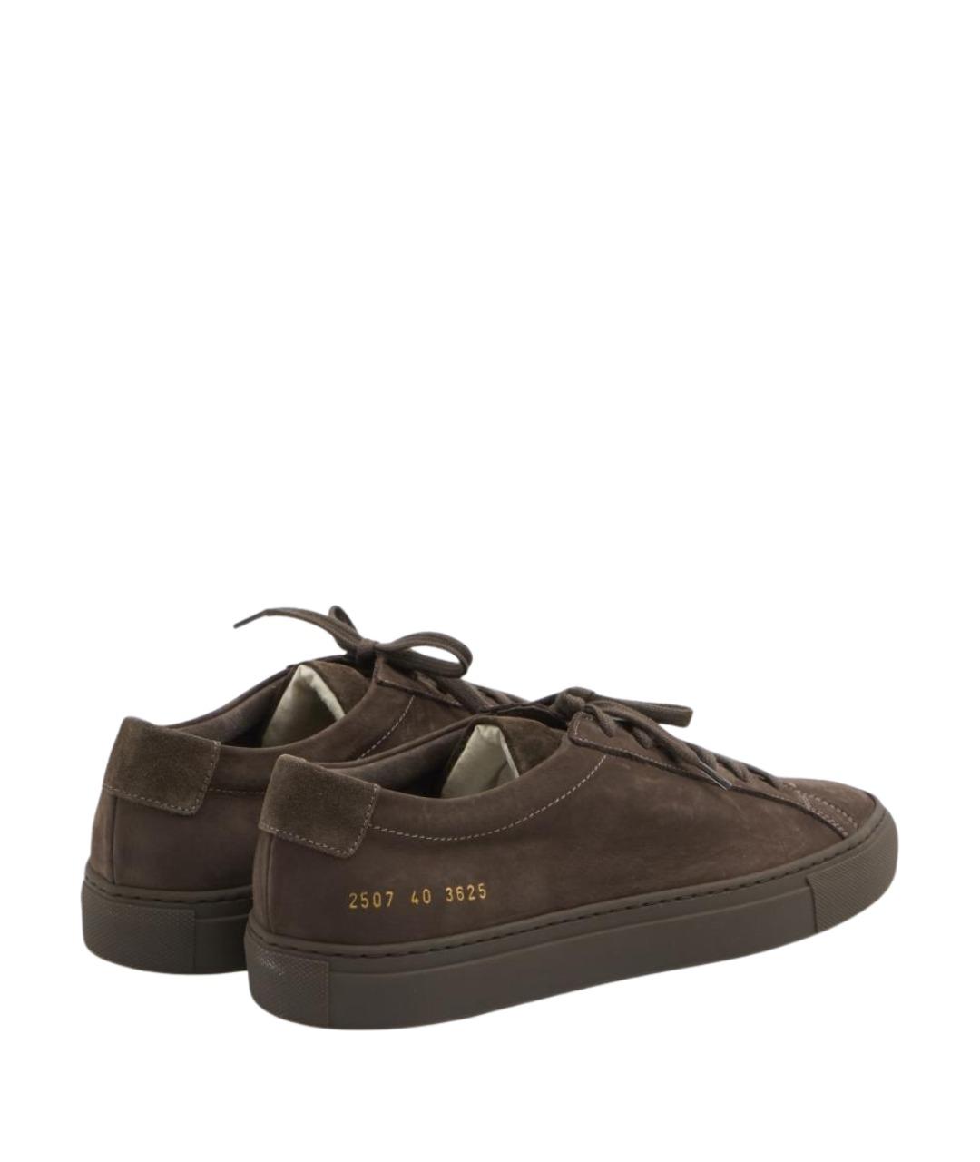 COMMON PROJECTS Коричневые кожаные низкие кроссовки / кеды, фото 3