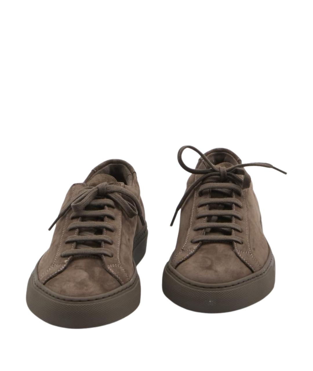 COMMON PROJECTS Коричневые кожаные низкие кроссовки / кеды, фото 5