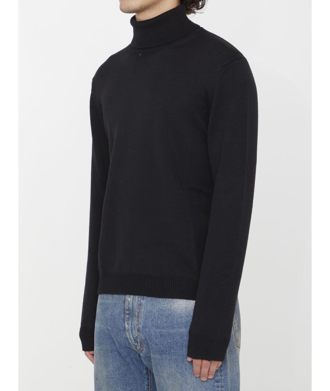 ROBERTO COLLINA Черный шерстяной джемпер / свитер, фото 3