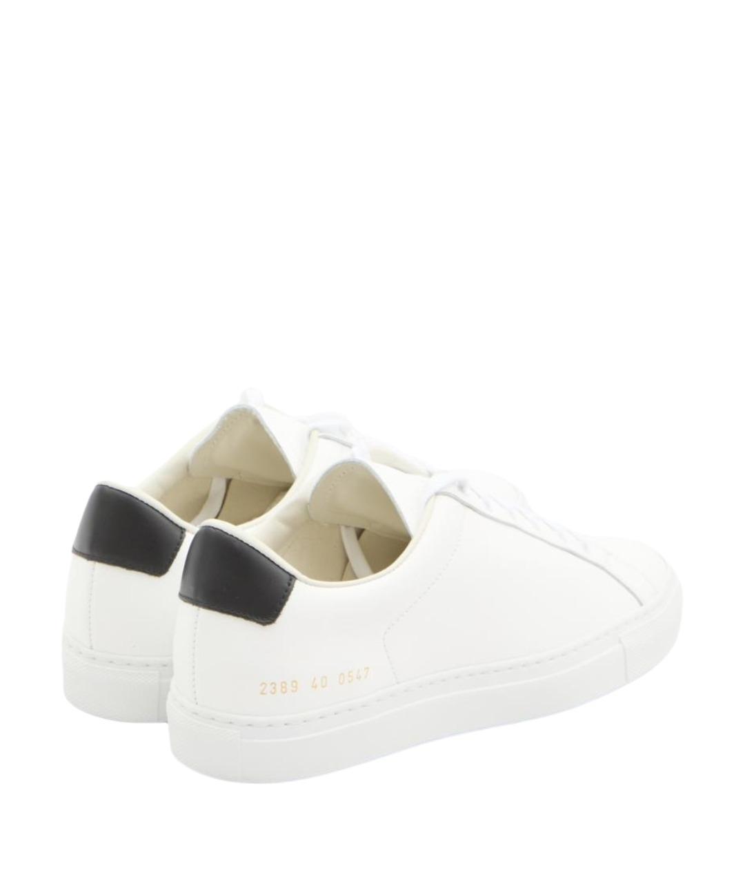 COMMON PROJECTS Белые кожаные низкие кроссовки / кеды, фото 3