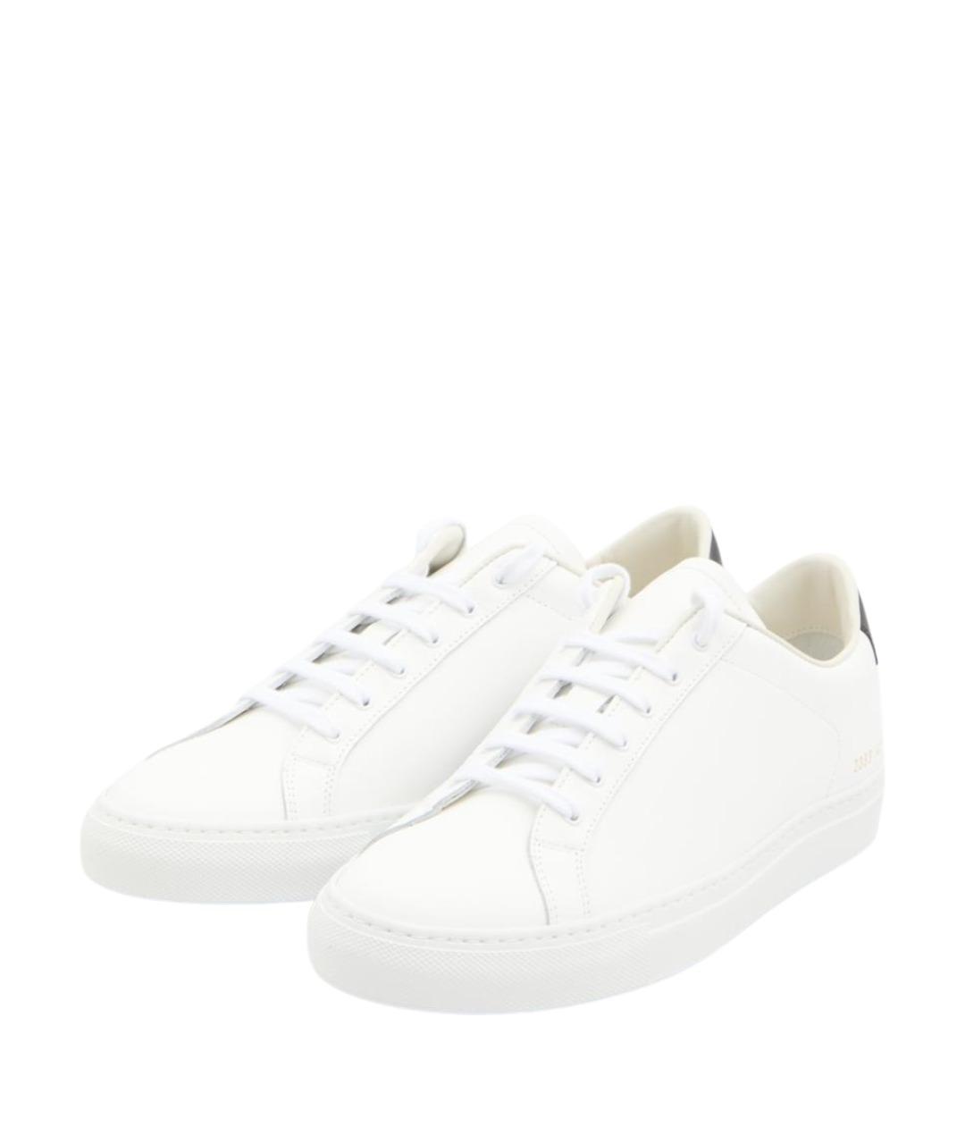 COMMON PROJECTS Белые кожаные низкие кроссовки / кеды, фото 2