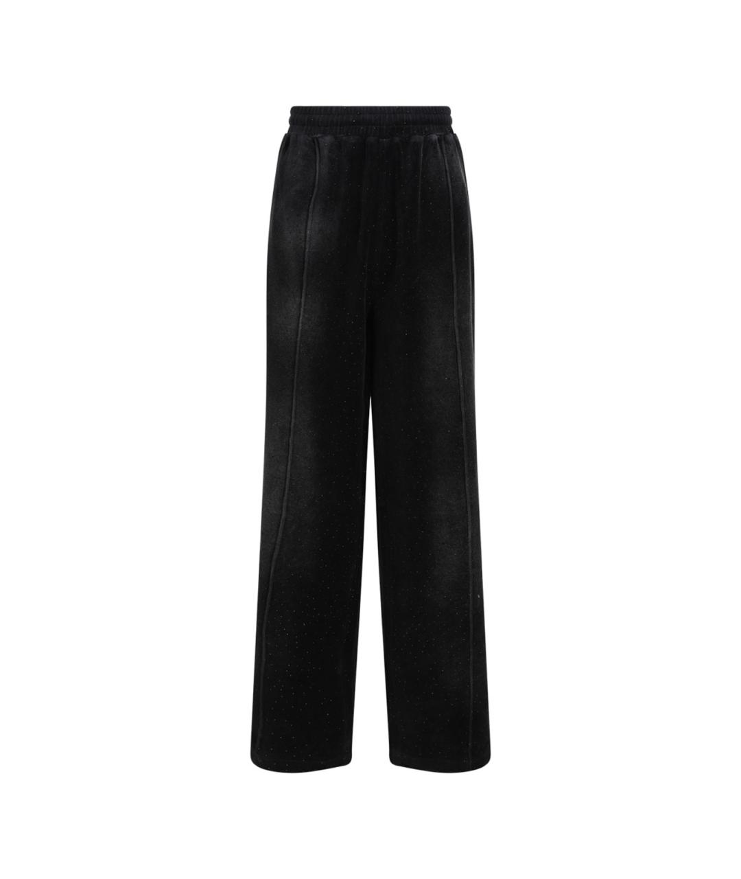 ALEXANDER WANG Черные полиэстеровые прямые брюки, фото 1