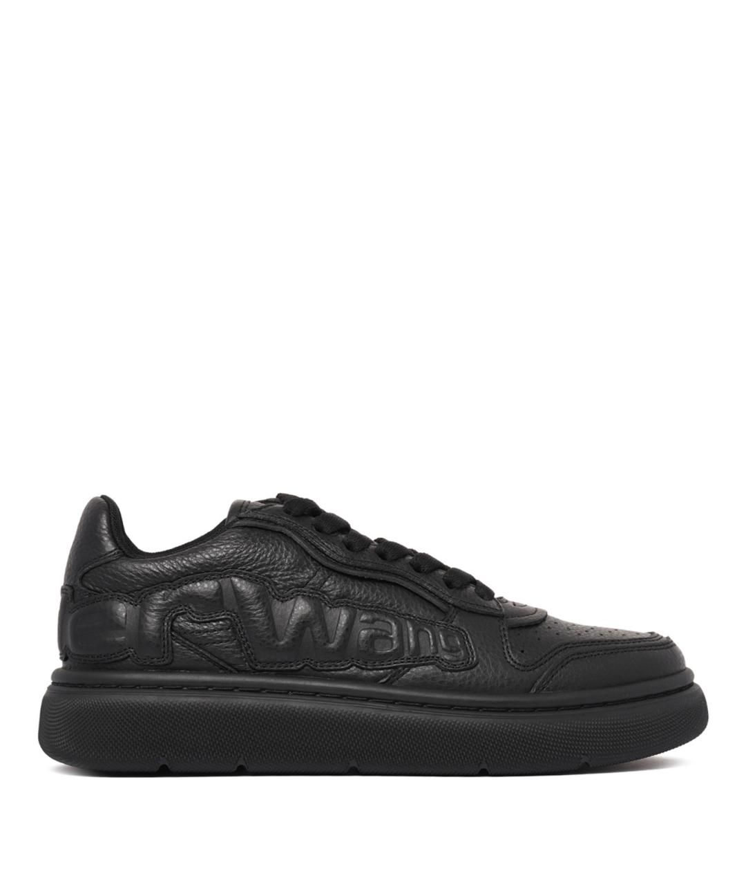 ALEXANDER WANG Черные кожаные кеды, фото 1