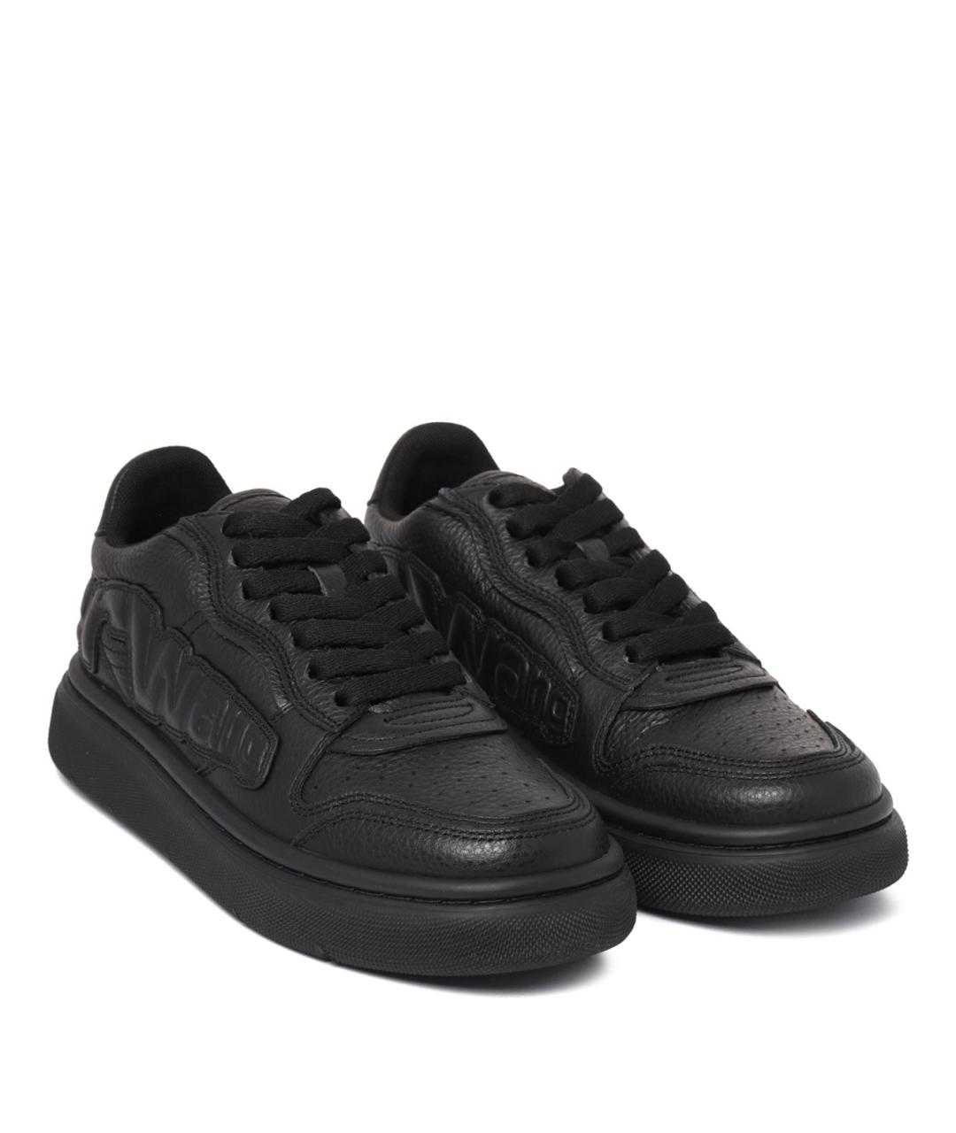 ALEXANDER WANG Черные кожаные кеды, фото 2