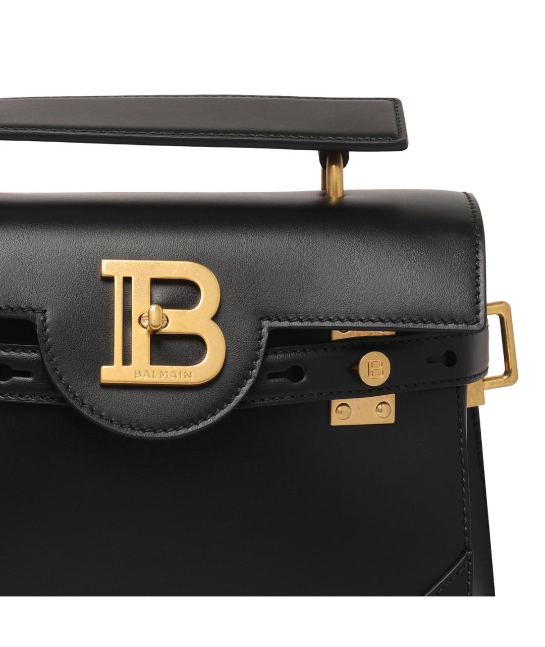 BALMAIN Черная кожаная сумка тоут, фото 4
