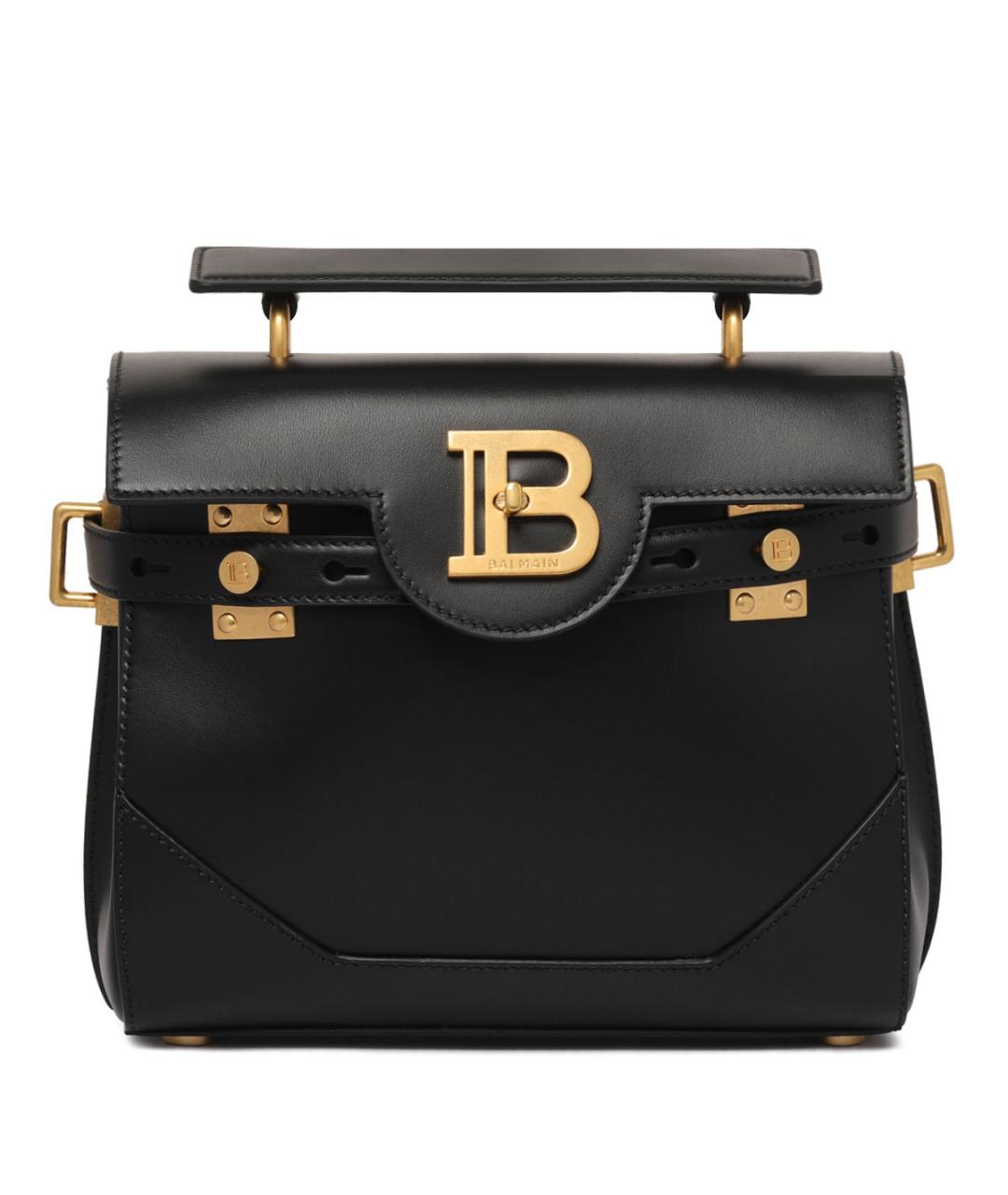 BALMAIN Черная кожаная сумка тоут, фото 1