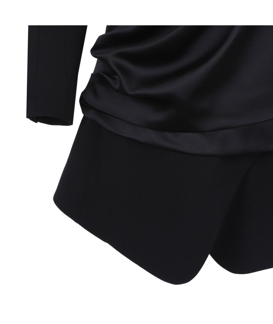 BALMAIN Черное хлопковое повседневное платье, фото 4