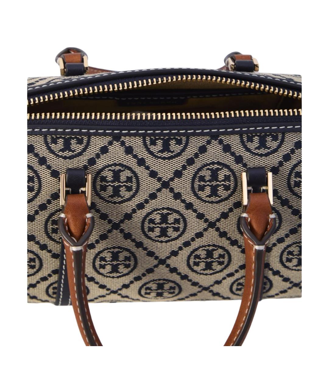 TORY BURCH Синяя хлопковая сумка через плечо, фото 4