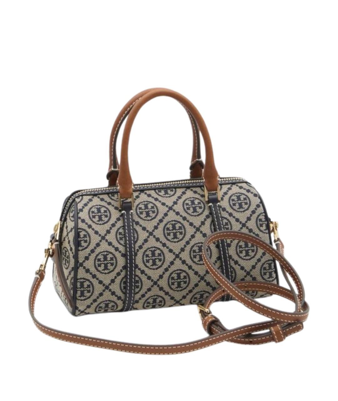 TORY BURCH Синяя хлопковая сумка через плечо, фото 2