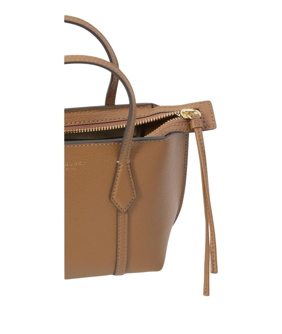 TORY BURCH Коричневая кожаная сумка через плечо, фото 4