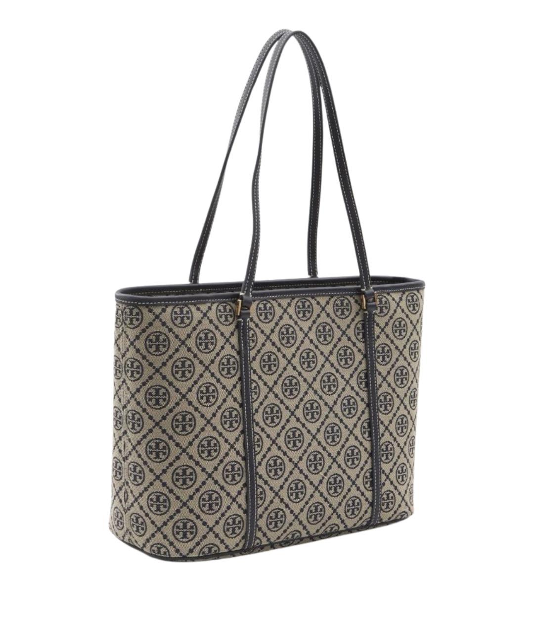 TORY BURCH Синяя хлопковая сумка через плечо, фото 2