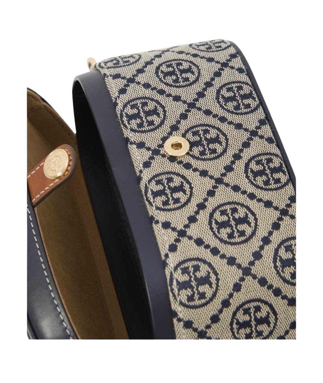 TORY BURCH Синяя хлопковая сумка через плечо, фото 4