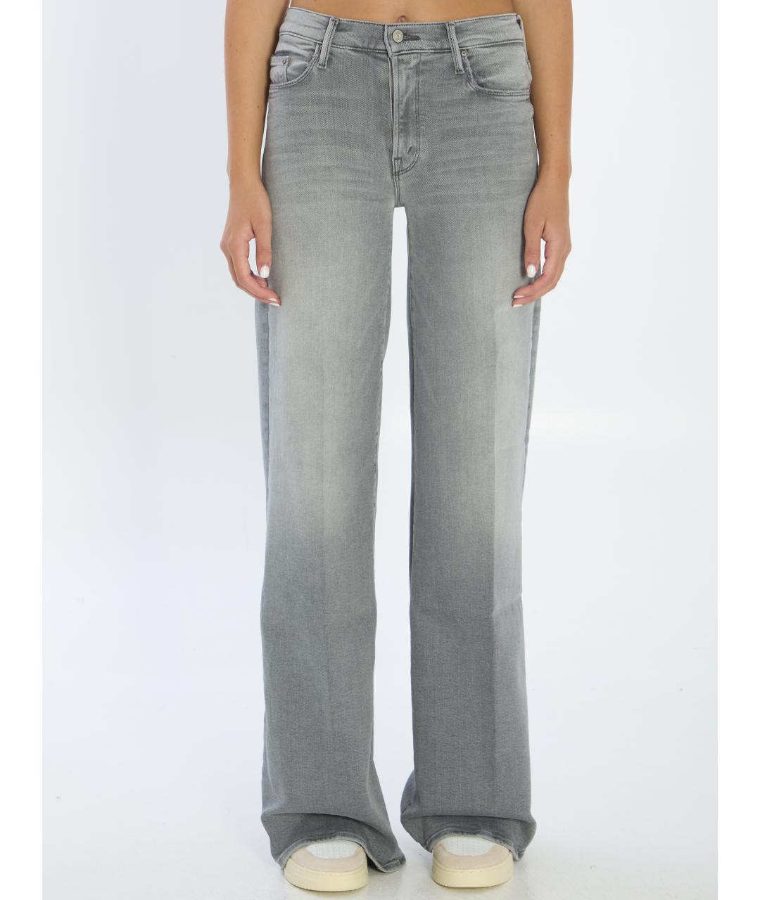 MOTHER Серые хлопковые прямые джинсы, фото 2