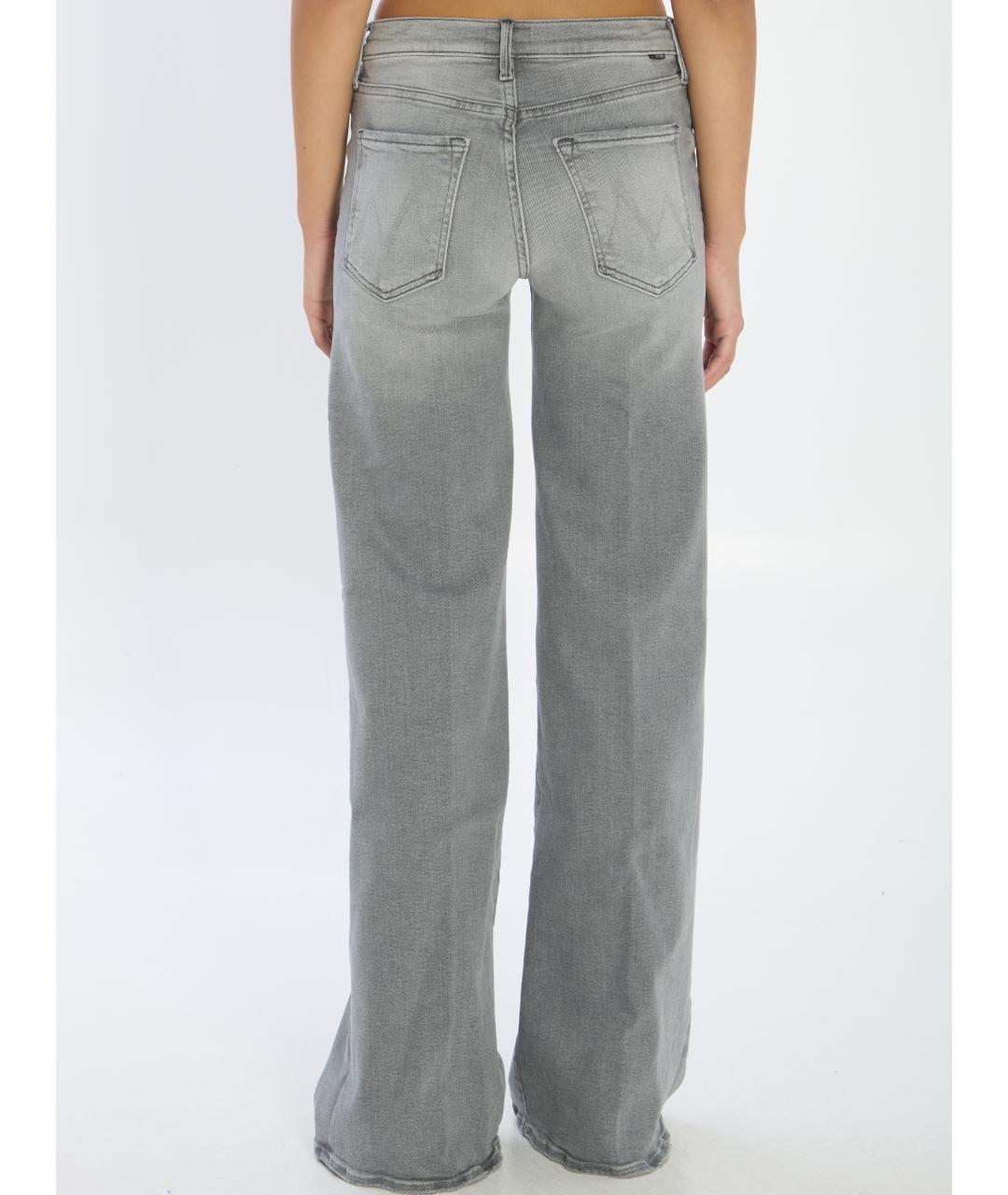 MOTHER Серые хлопковые прямые джинсы, фото 5