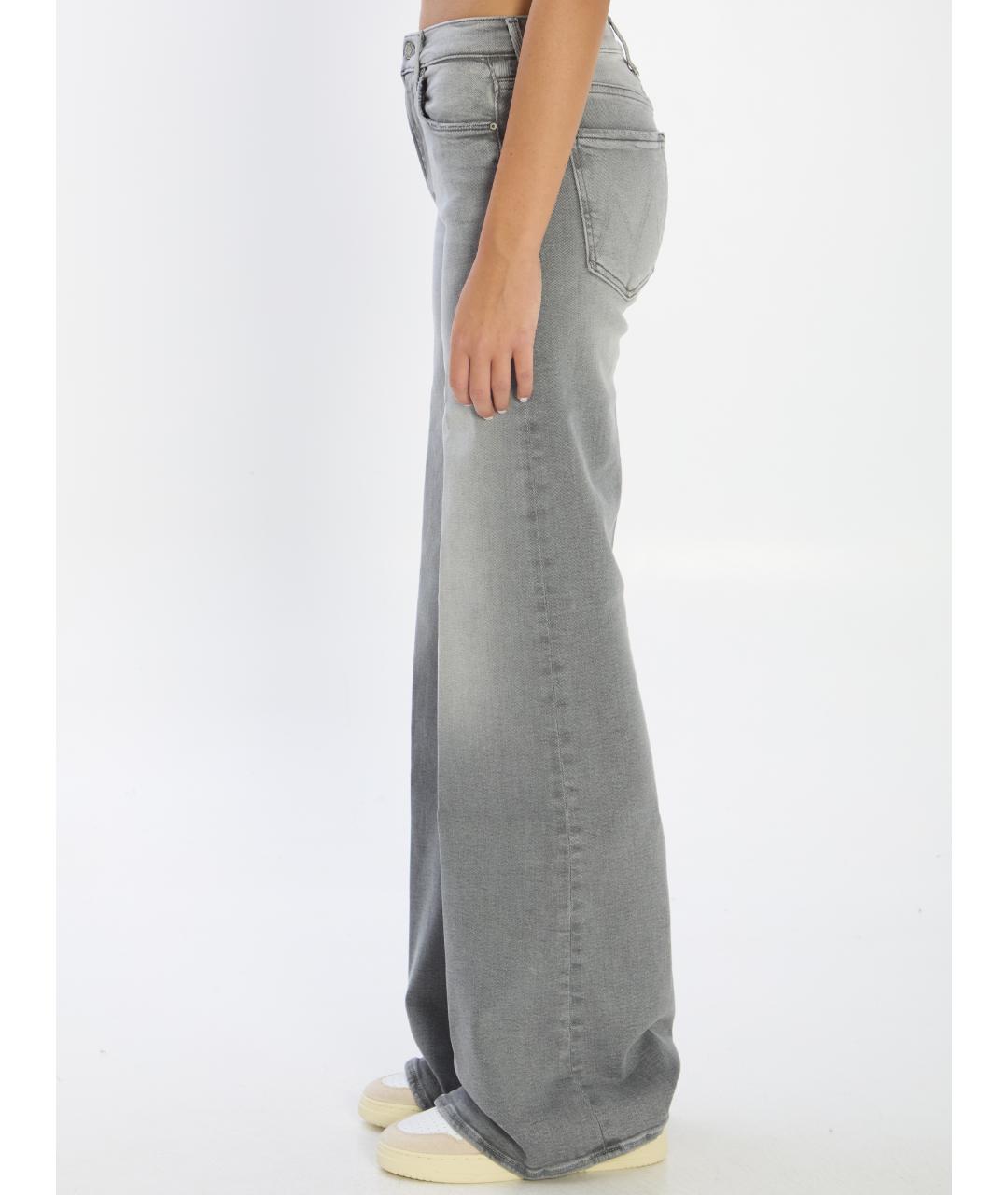 MOTHER Серые хлопковые прямые джинсы, фото 4