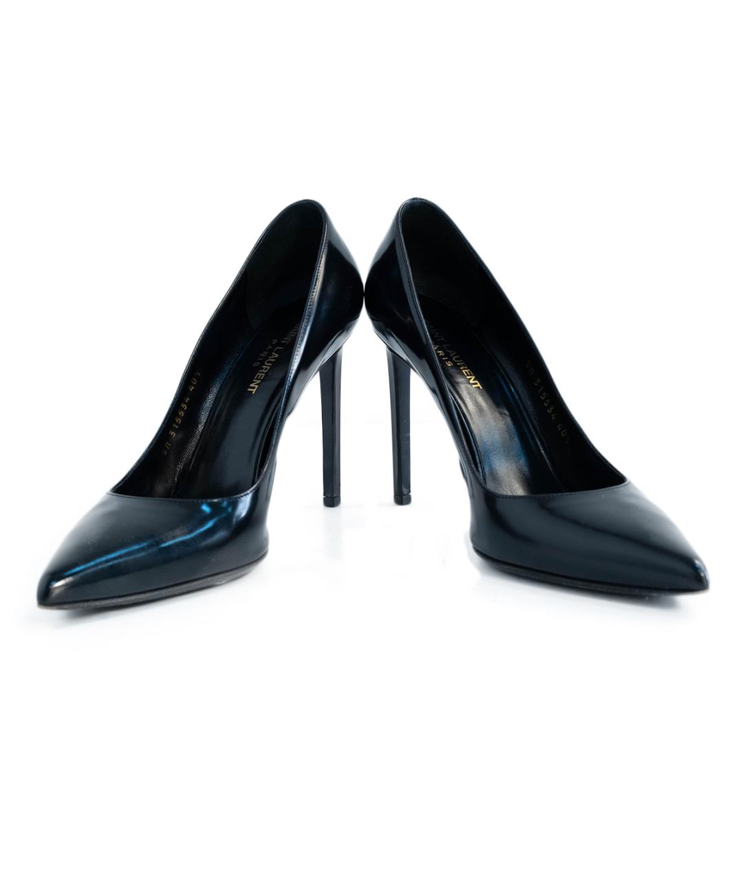 SAINT LAURENT Черные кожаные туфли, фото 4