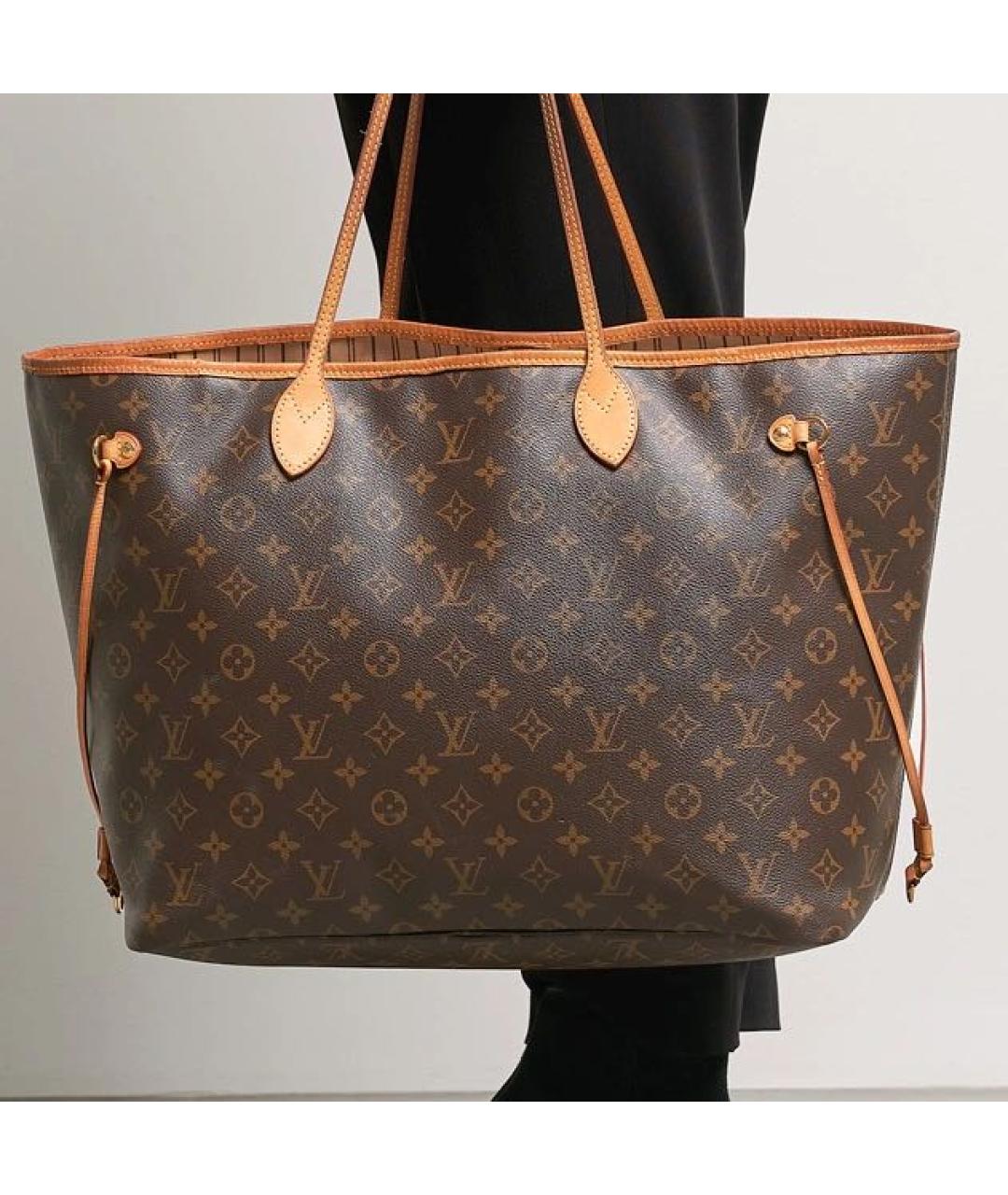 LOUIS VUITTON Коричневая сумка тоут, фото 3