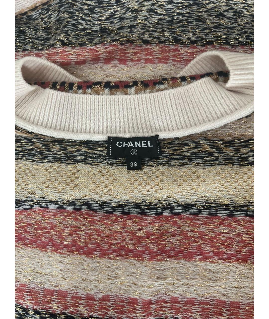 CHANEL Бежевое кашемировое повседневное платье, фото 3