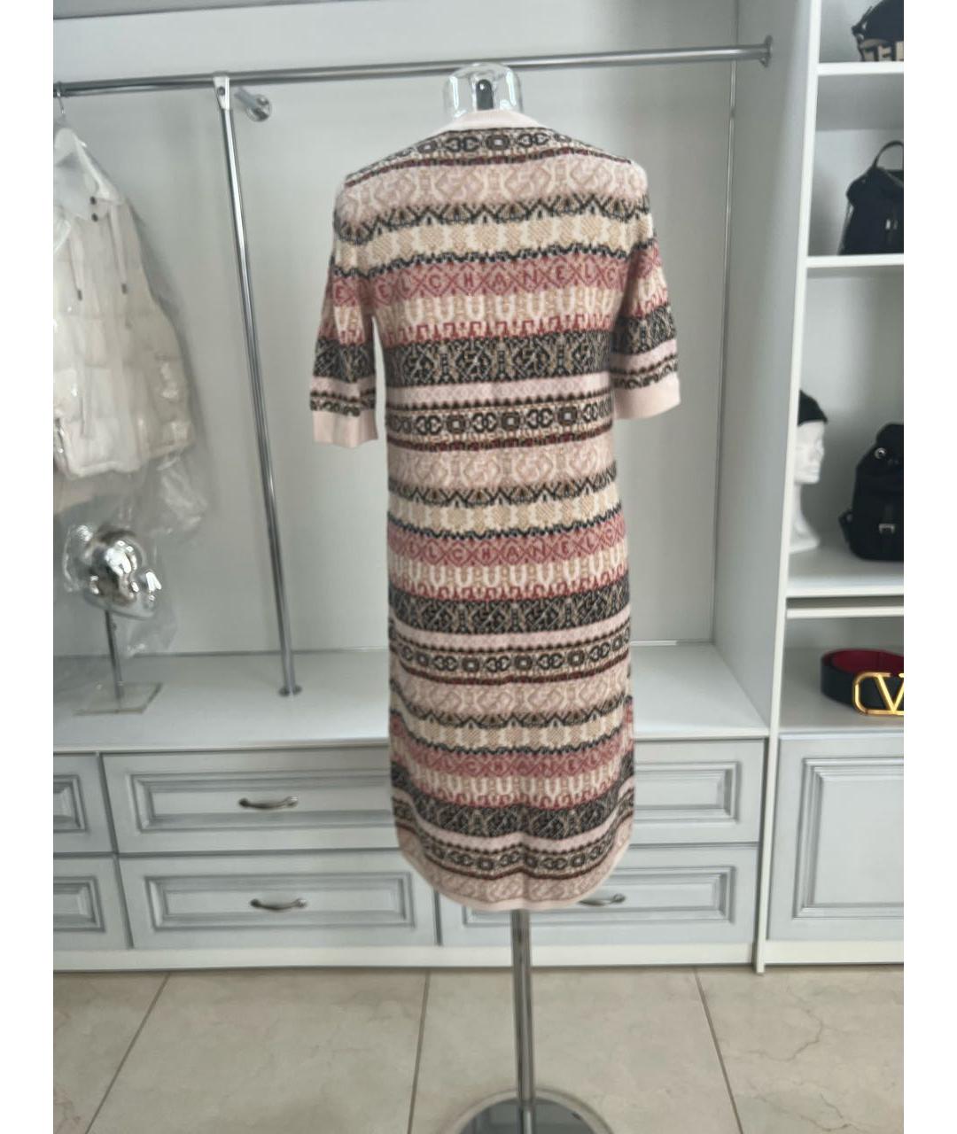 CHANEL Бежевое кашемировое повседневное платье, фото 2