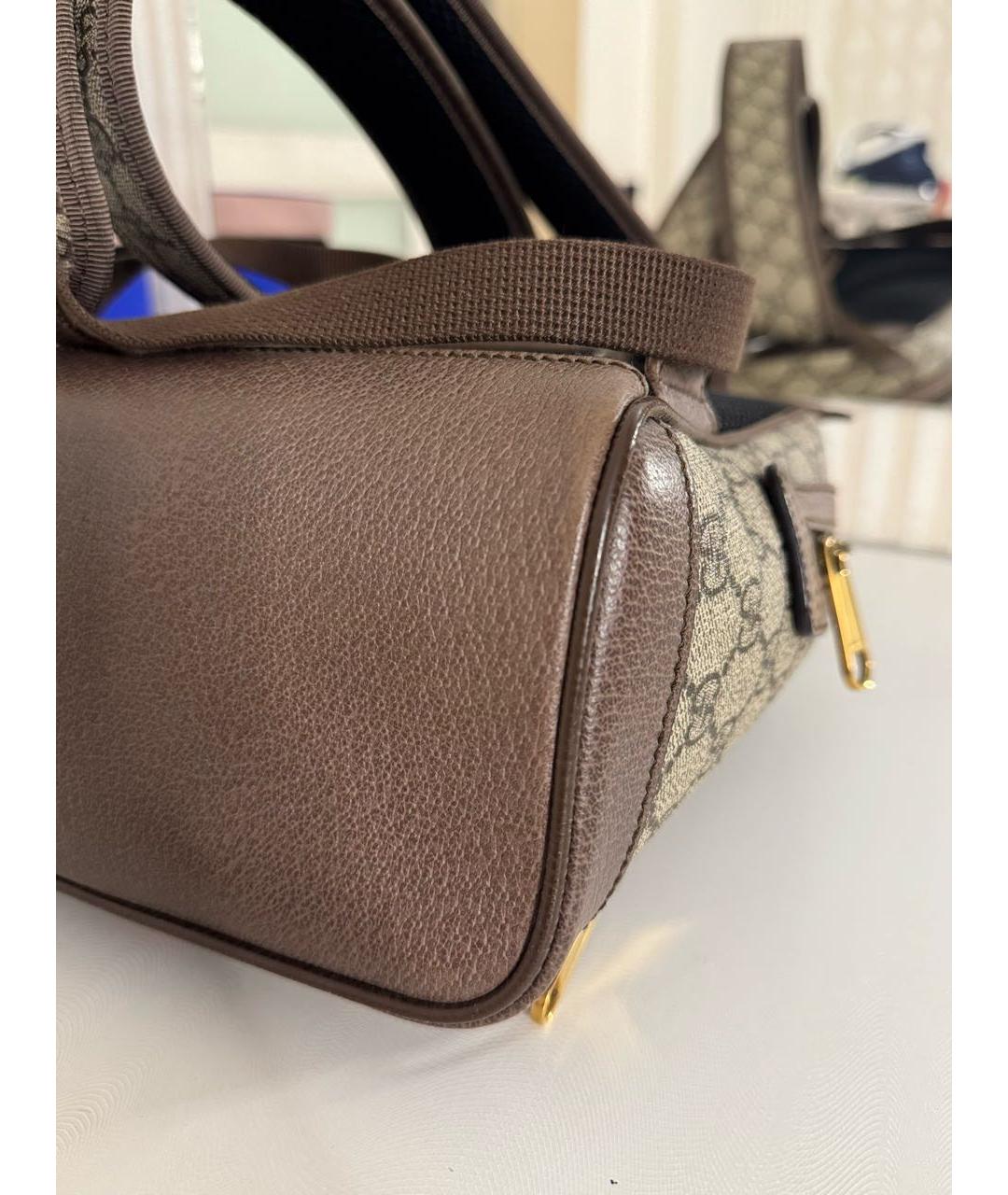 GUCCI Коричневый тканевый рюкзак, фото 8