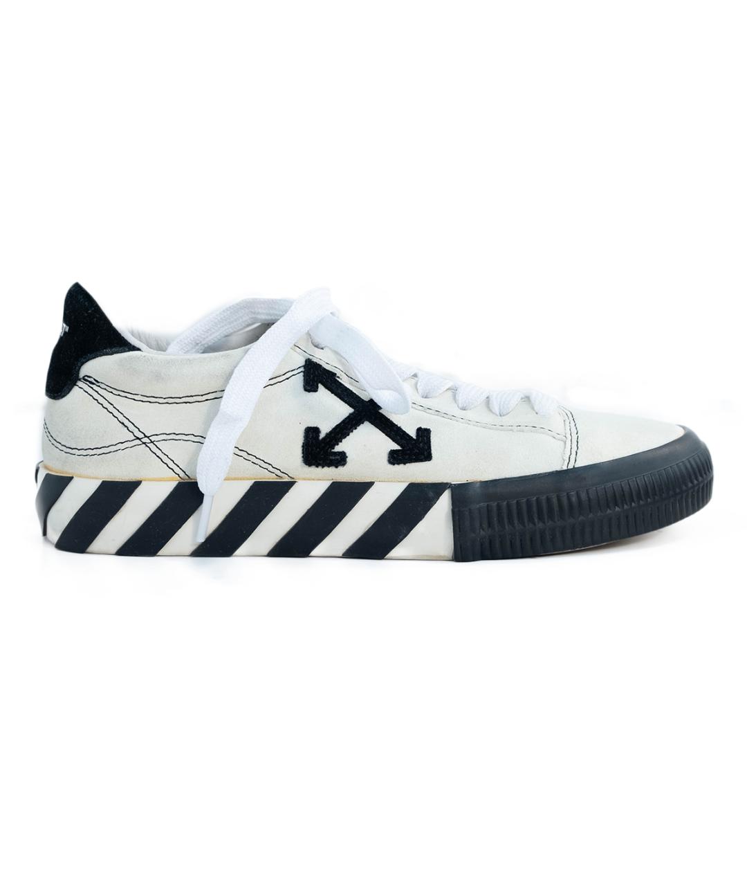 OFF-WHITE Белые текстильные кеды, фото 1