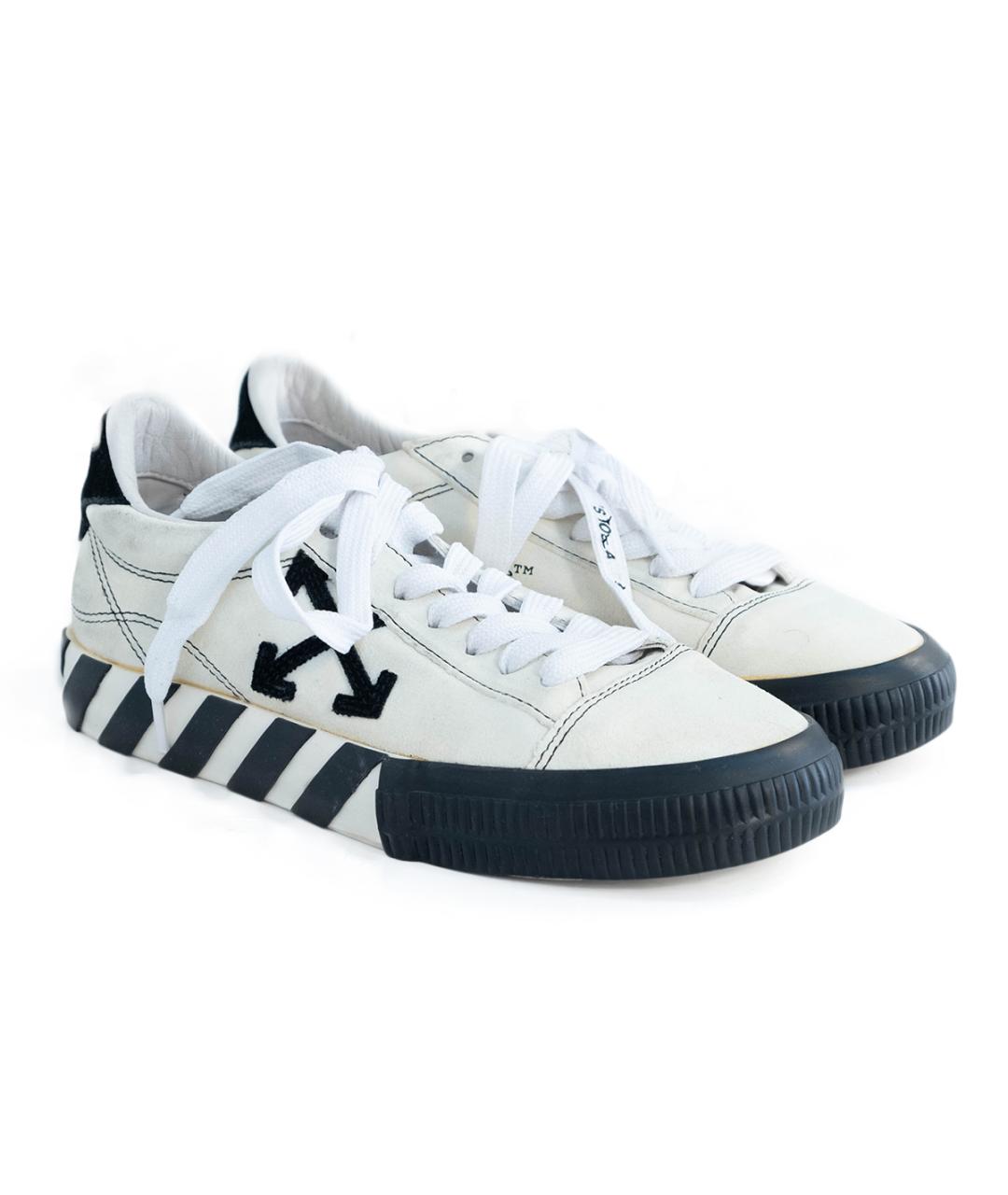 OFF-WHITE Белые текстильные кеды, фото 2