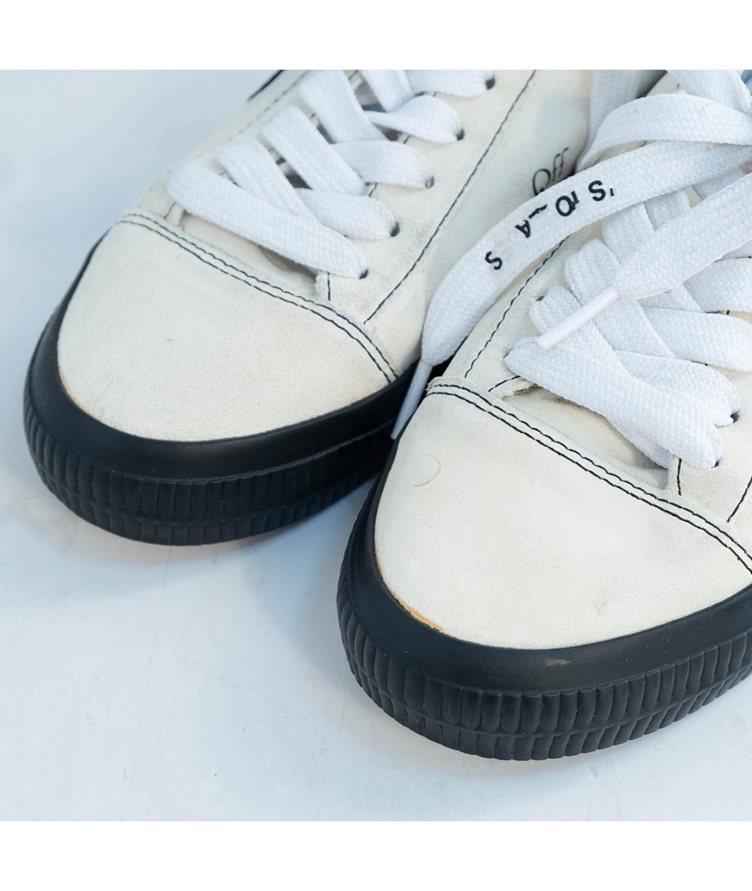 OFF-WHITE Белые текстильные кеды, фото 3