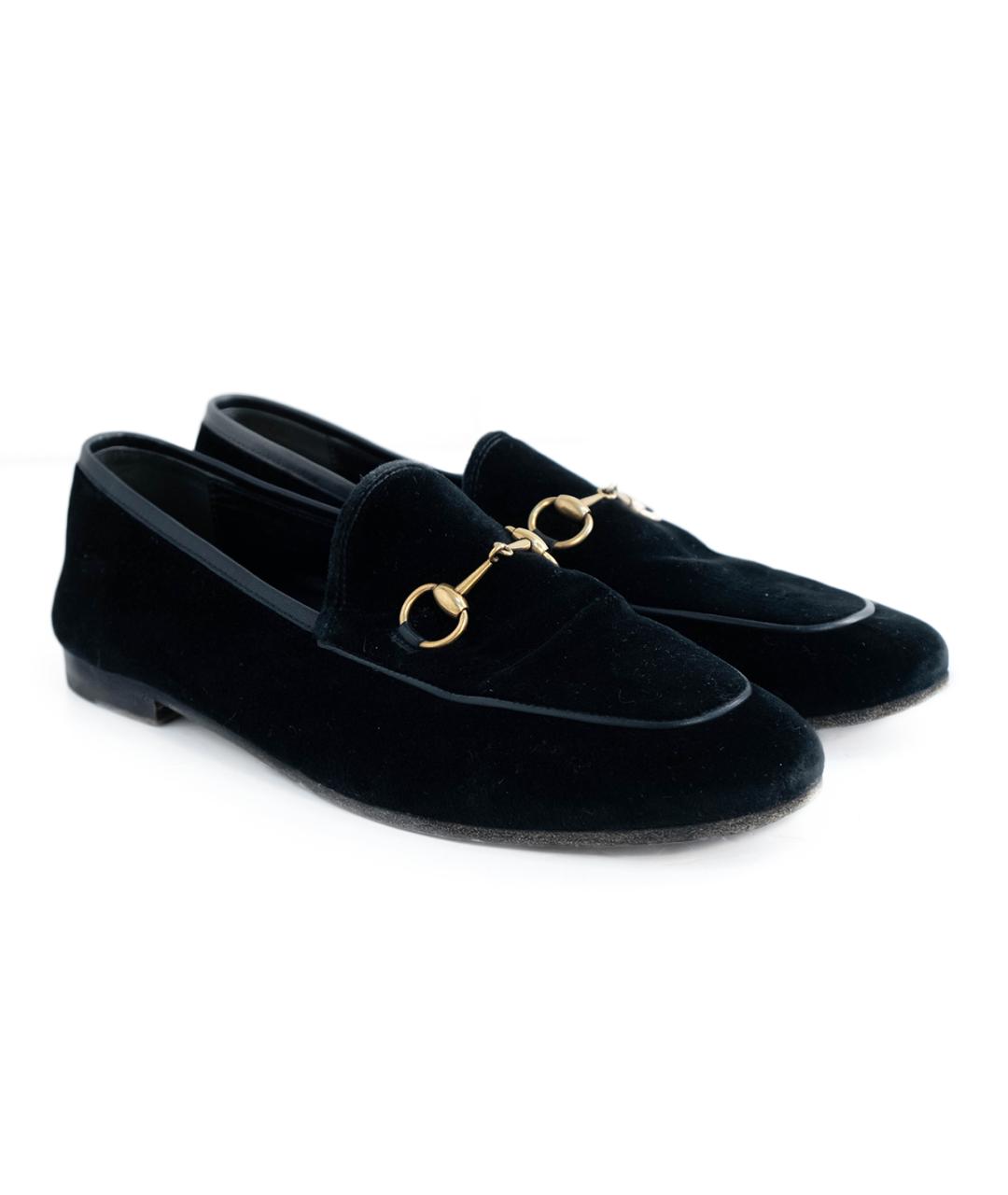 GUCCI Черные бархатные лоферы, фото 2