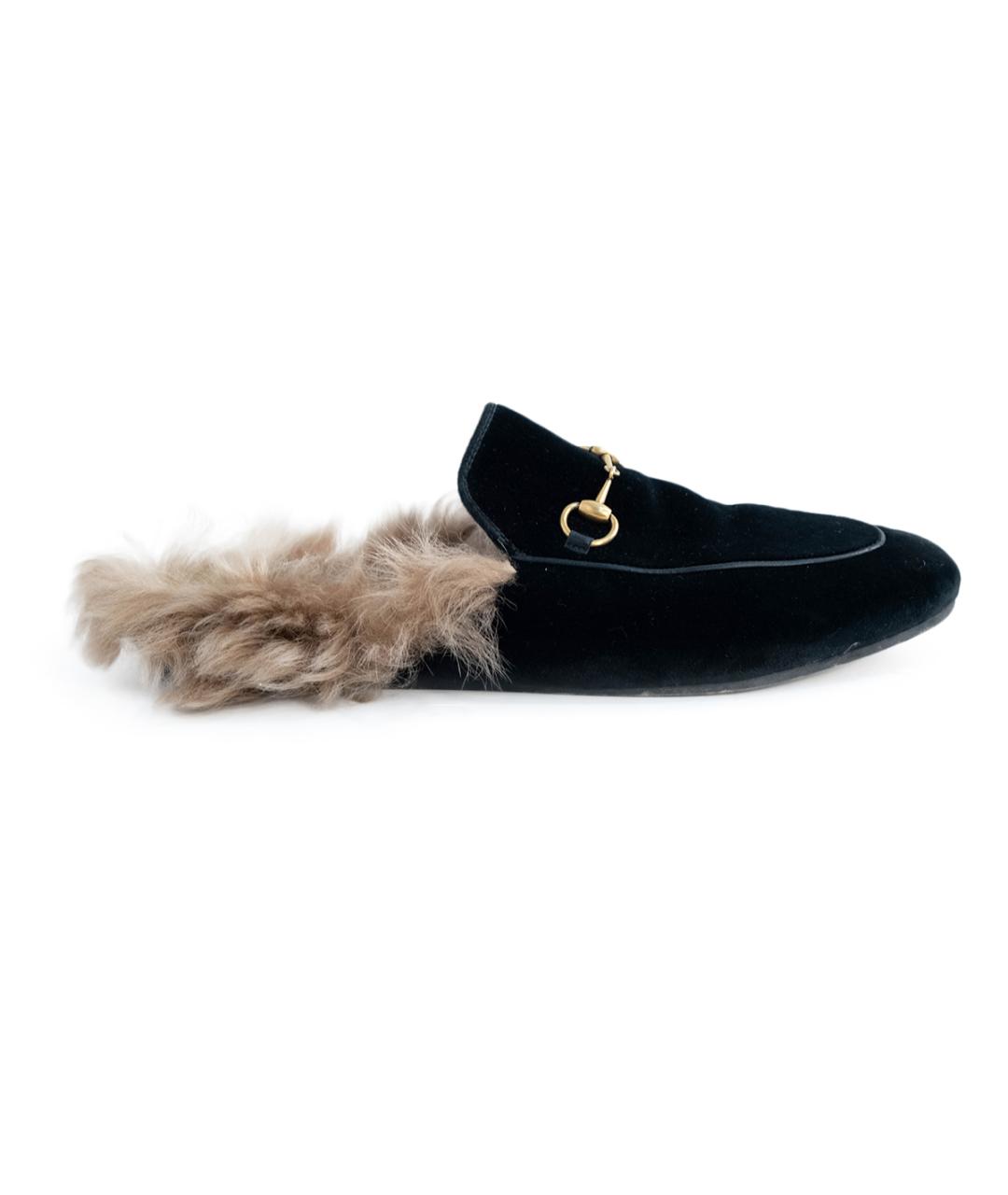 GUCCI Черные бархатные мюли, фото 6
