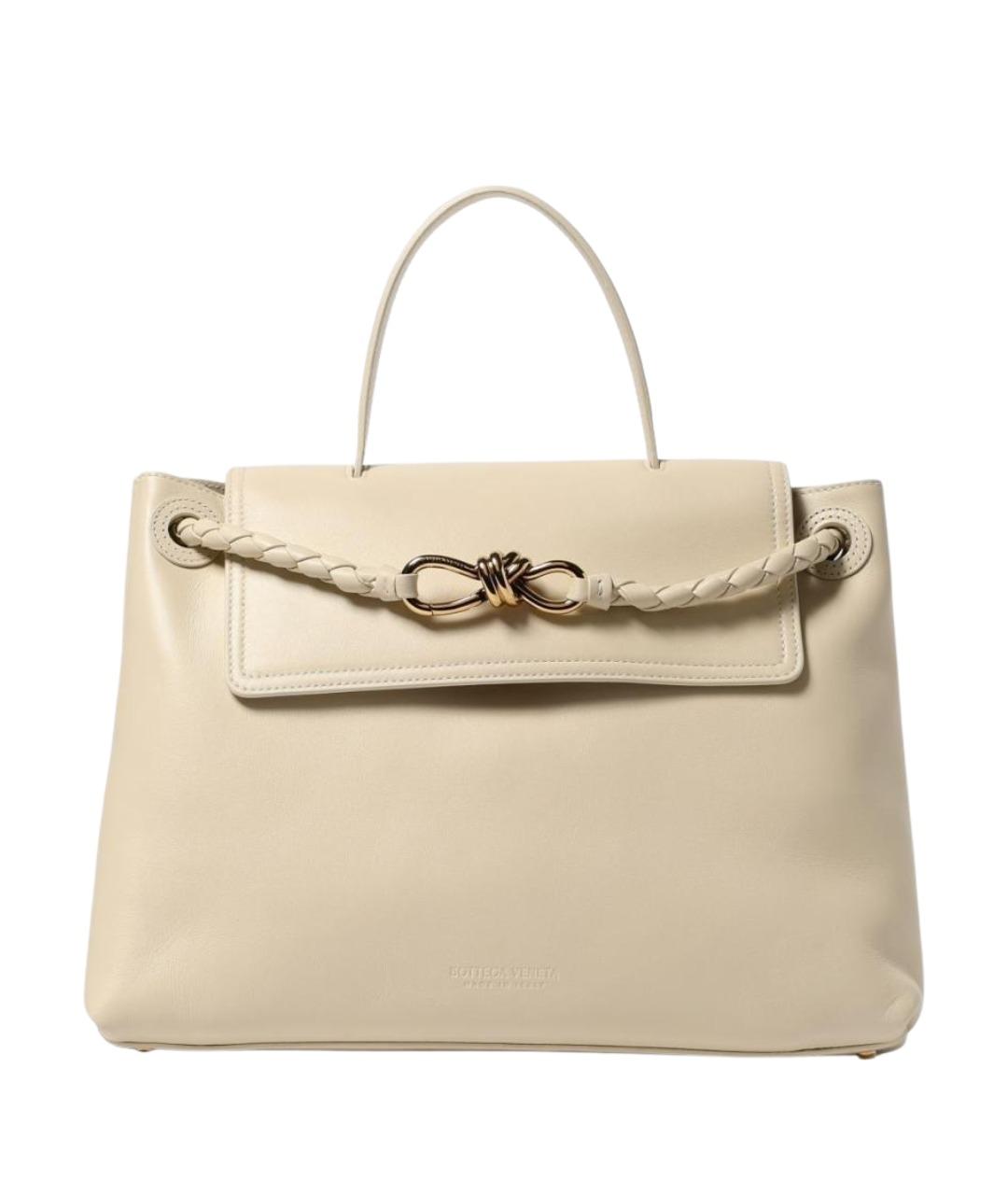 BOTTEGA VENETA Бежевая кожаная сумка тоут, фото 1