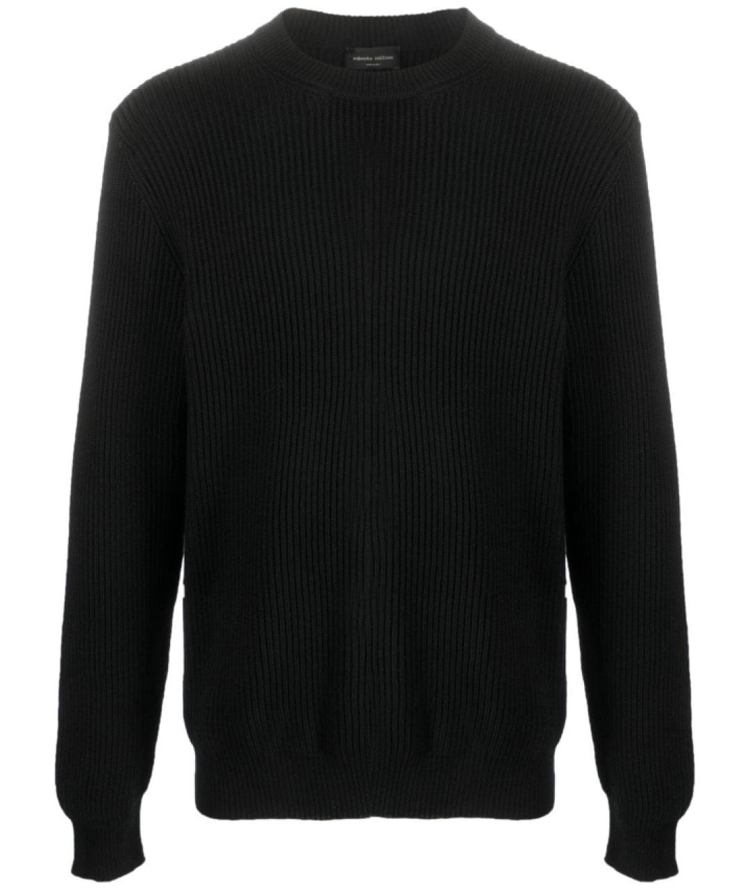 ROBERTO COLLINA Черный шерстяной джемпер / свитер, фото 1