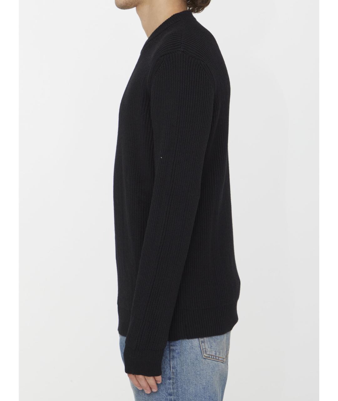 ROBERTO COLLINA Черный шерстяной джемпер / свитер, фото 4