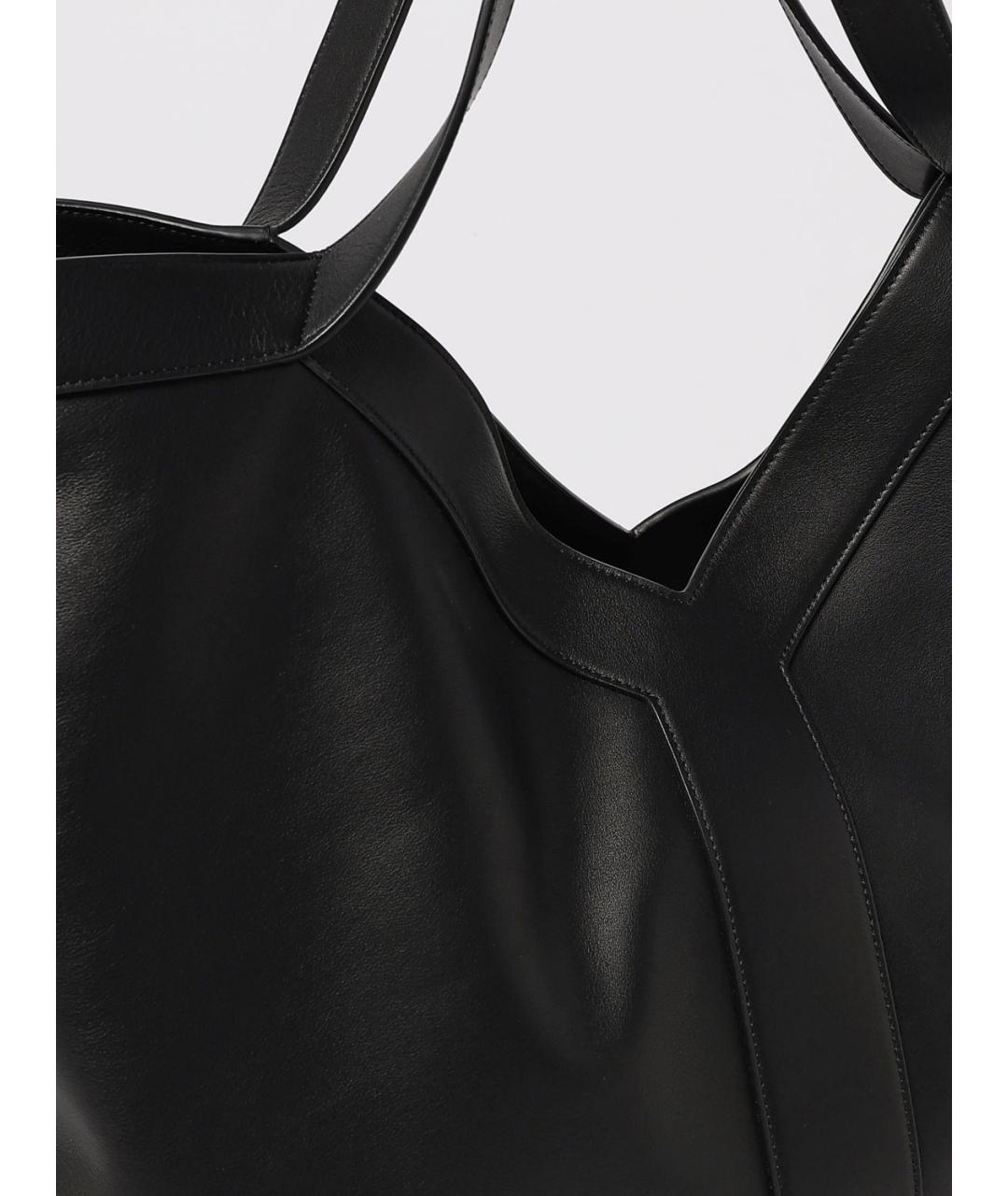SAINT LAURENT Черная кожаная сумка тоут, фото 4
