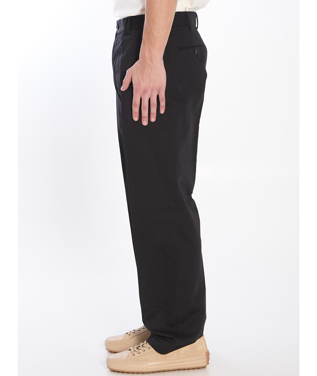 PT TORINO Черные хлопковые повседневные брюки, фото 4