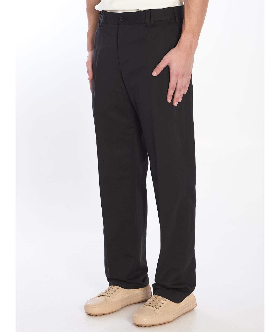 PT TORINO Черные хлопковые повседневные брюки, фото 3