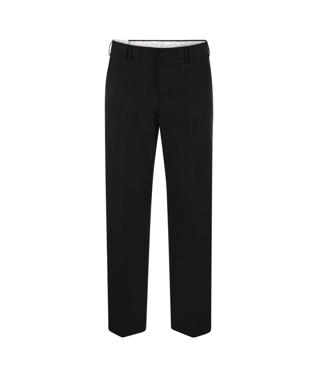 PT TORINO Черные хлопковые повседневные брюки, фото 1