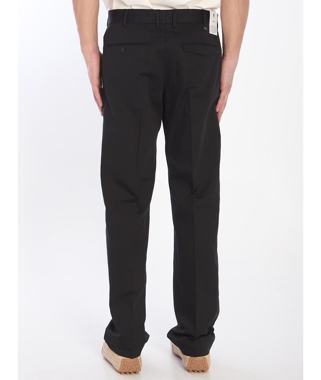 PT TORINO Черные хлопковые повседневные брюки, фото 5