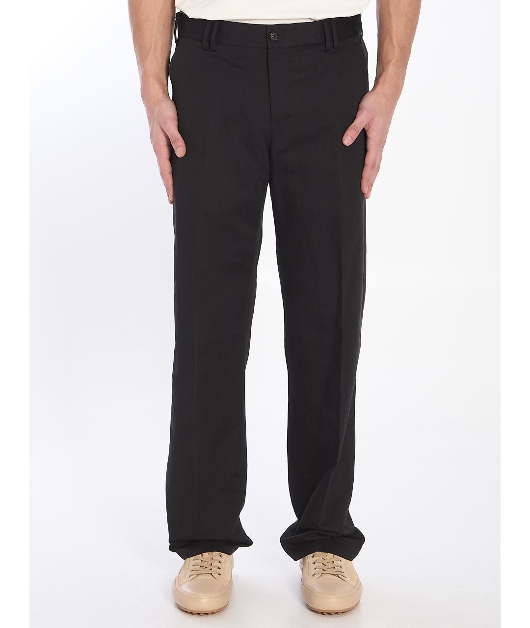 PT TORINO Черные хлопковые повседневные брюки, фото 2