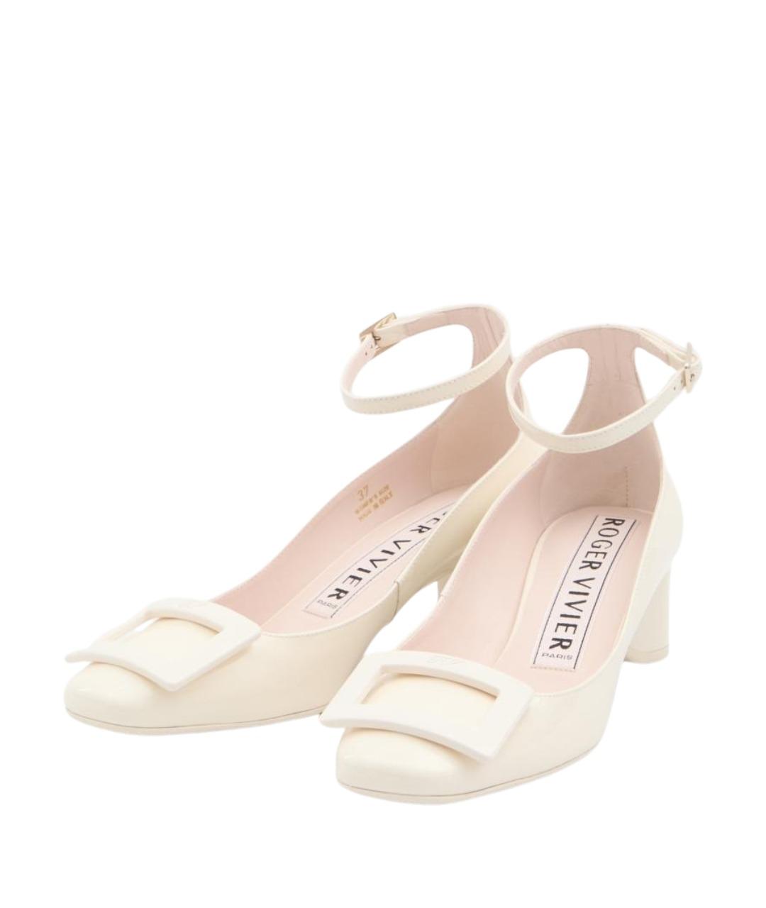 ROGER VIVIER Бежевые кожаные туфли, фото 2