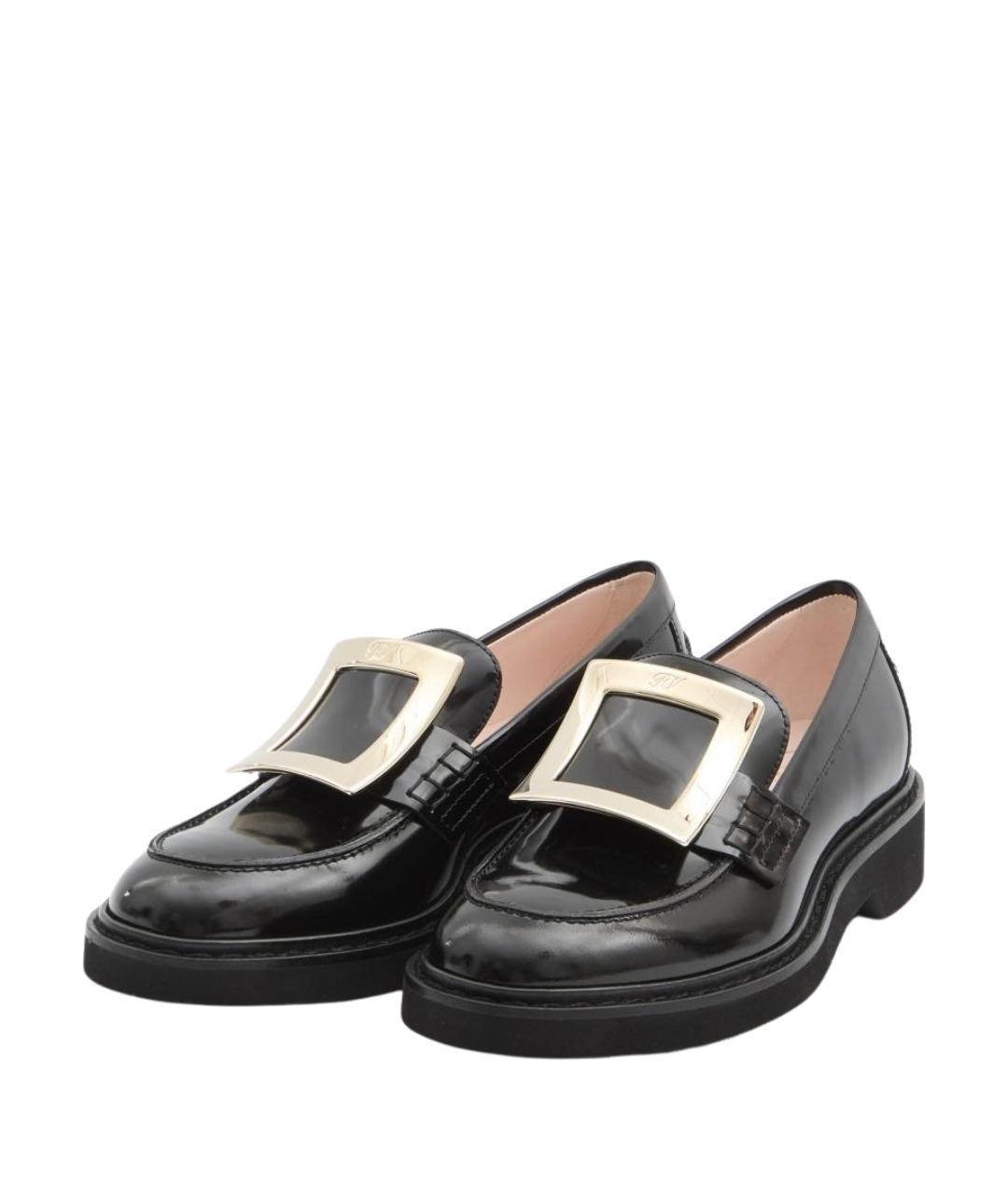 ROGER VIVIER Черные кожаные лоферы, фото 2