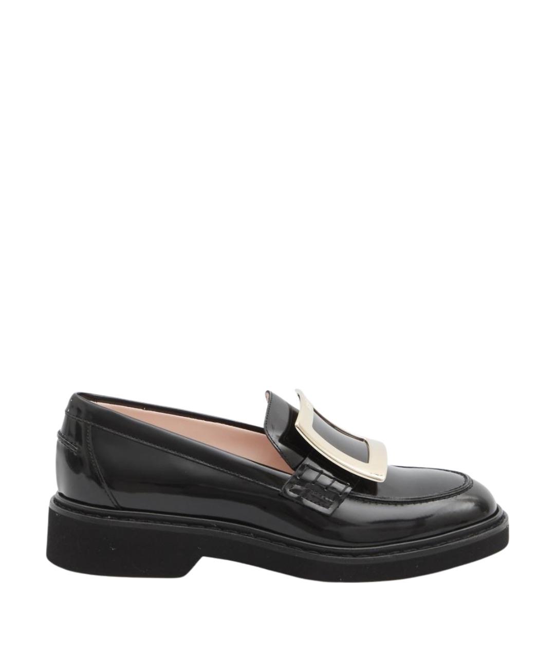 ROGER VIVIER Черные кожаные лоферы, фото 1