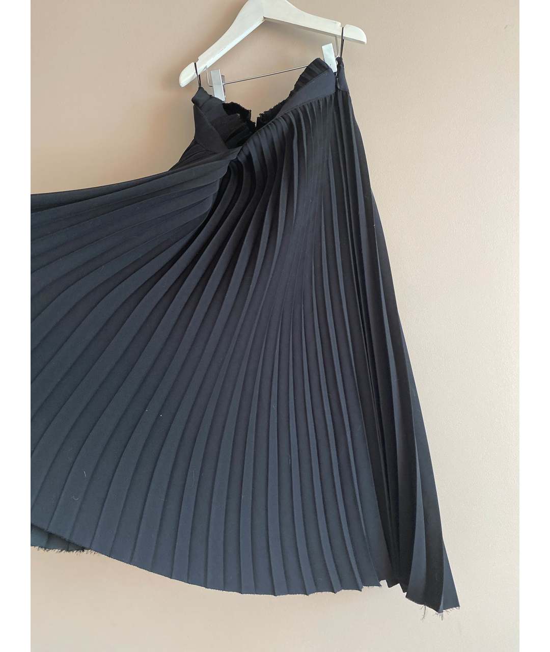 BALENCIAGA Черная полиэстеровая юбка миди, фото 3