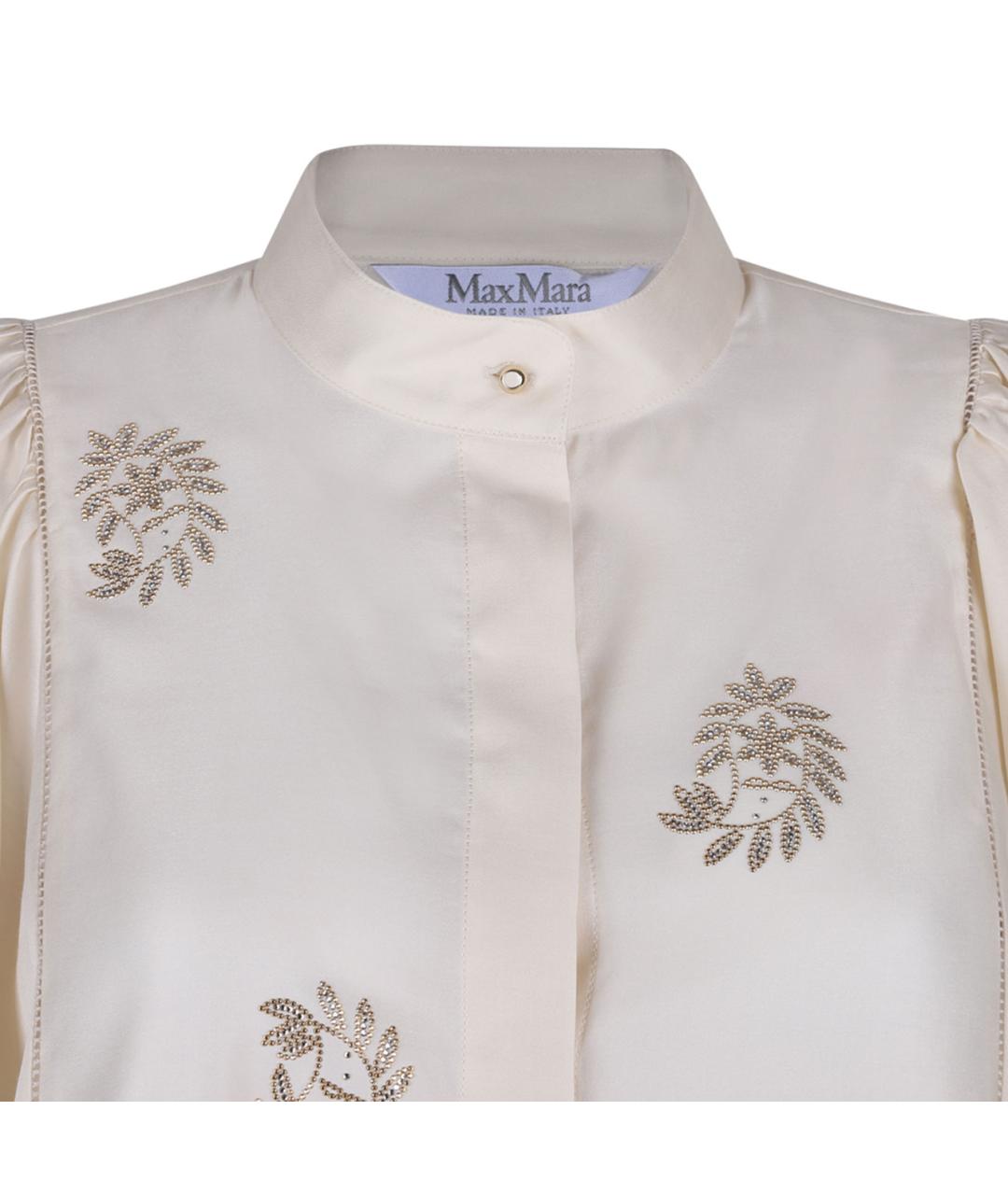 MAX MARA Бежевая хлопковая блузы, фото 3