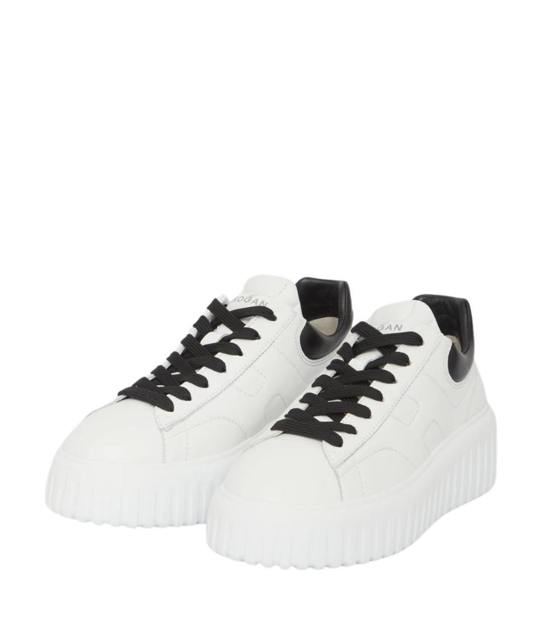 HOGAN Белые кожаные кроссовки, фото 2