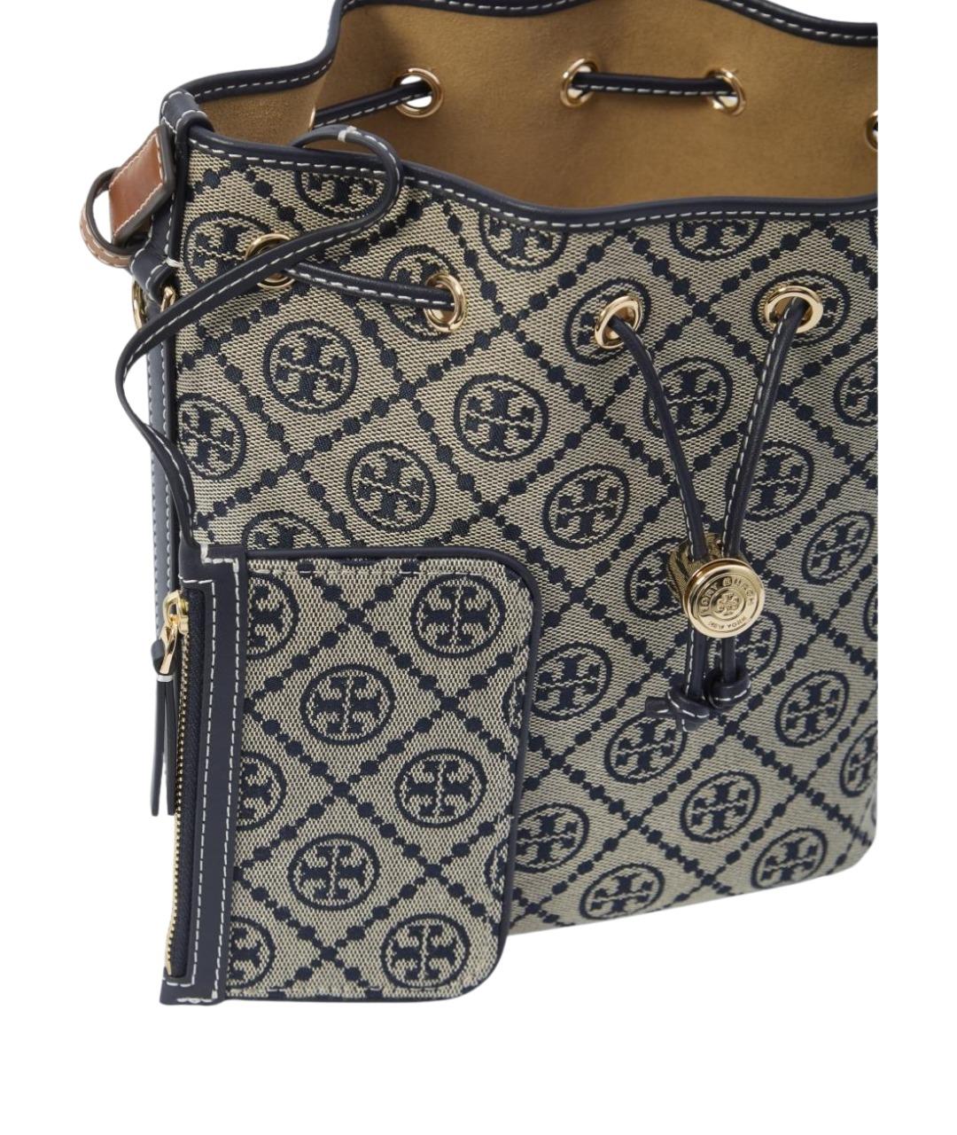 TORY BURCH Синяя синтетическая сумка через плечо, фото 4