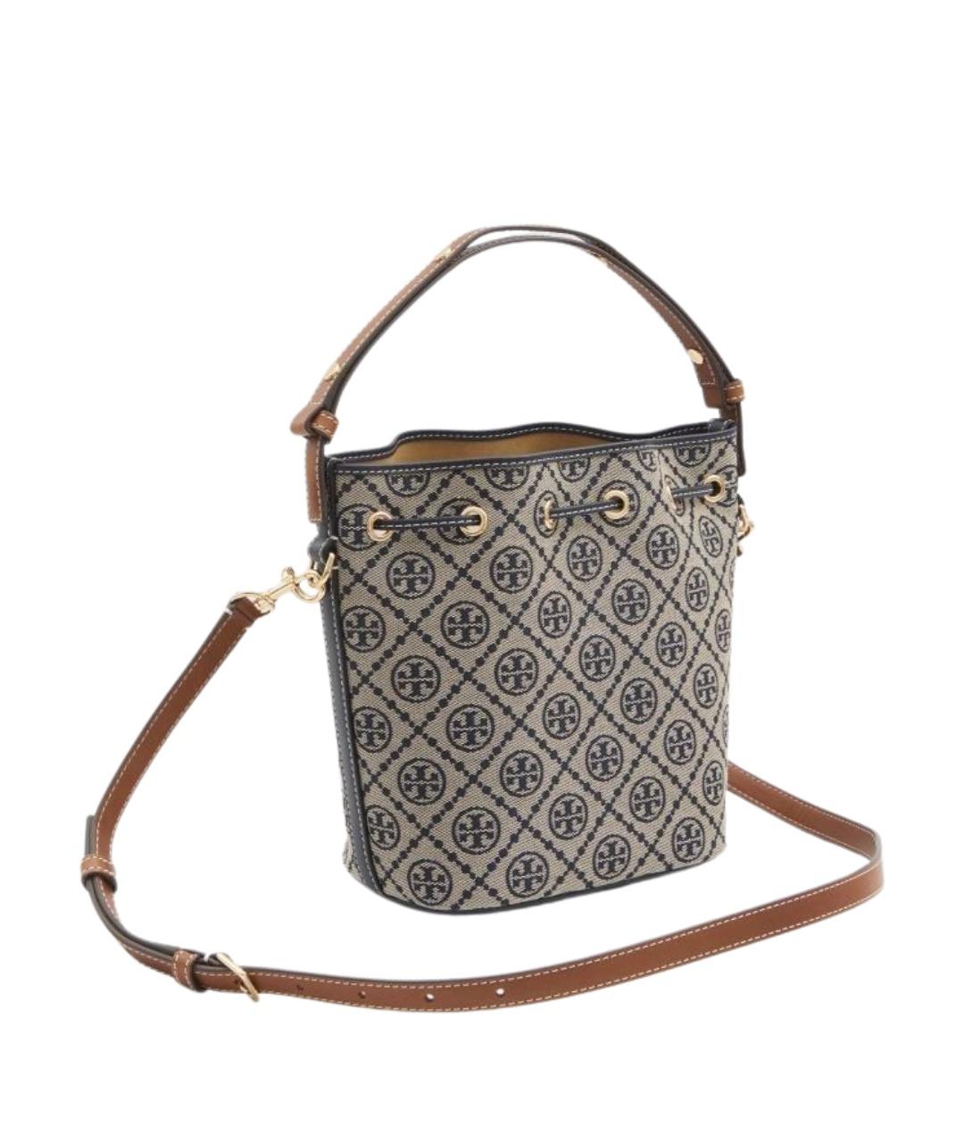 TORY BURCH Синяя синтетическая сумка через плечо, фото 2
